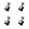 Service Caster 2.375 Inch Flat Black Hooded Urethane Twin Wheel Caster with Side Mount Set SCC SCC-GR02S60D-NYU-FB-716X78-CB180-4 - alternate 1